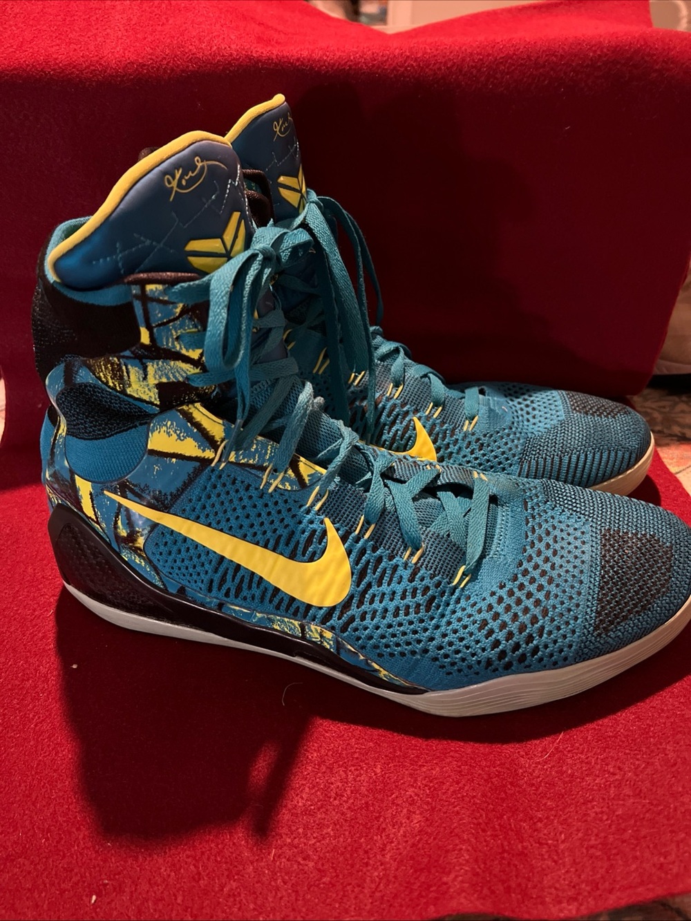 Nike Kobe9Elite Perspective Blue Basketball Shoes 630847-400 Size16 EUC